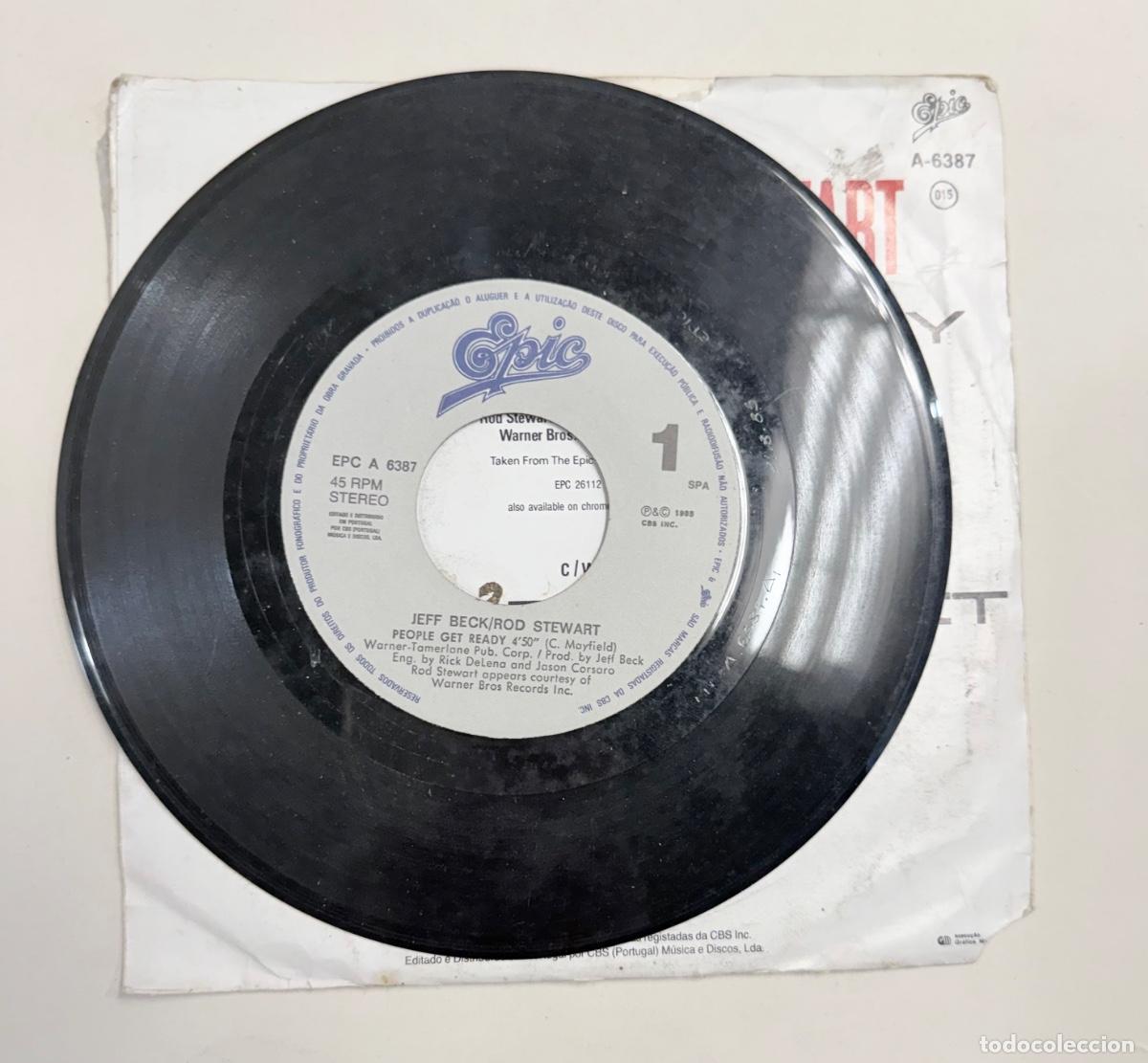 Discos de vinilo: Jeff Beck & Rod Stewart - People get ready - Foto 3