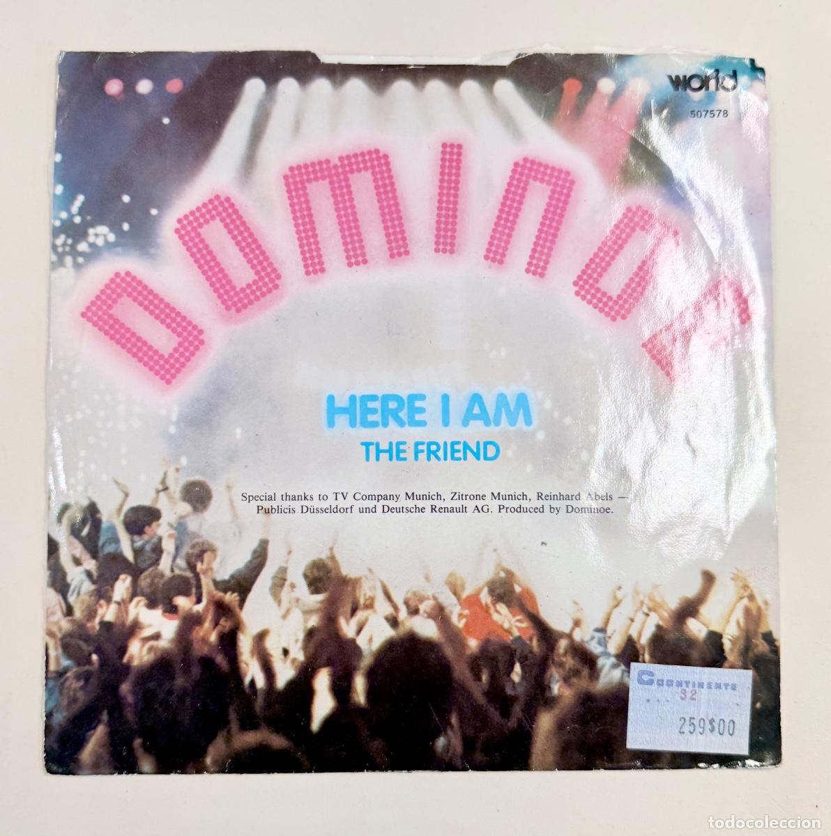 Discos de vinilo: Dominoe - Here I am a&ntilde;o 1987 - Foto 2