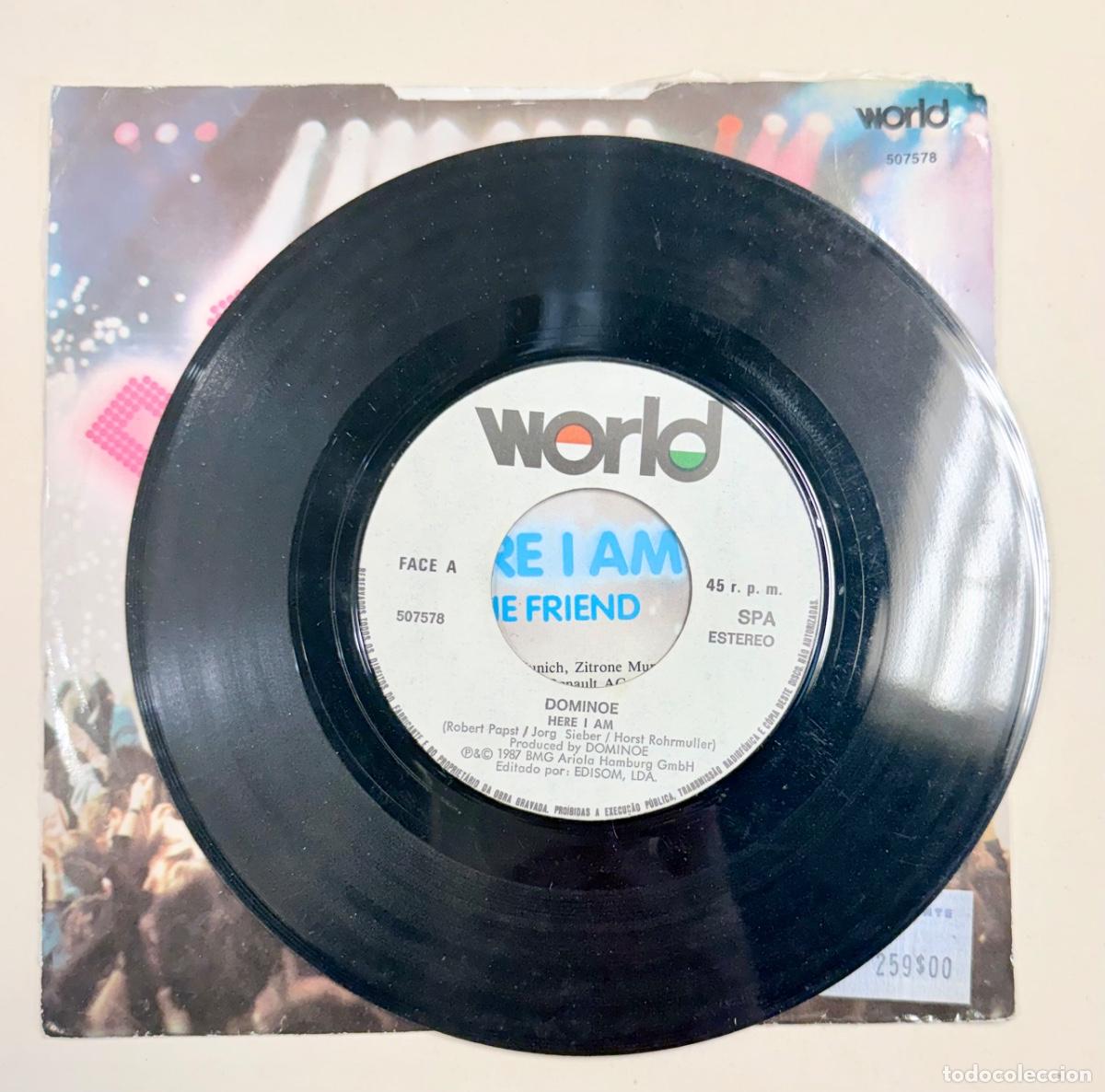 Discos de vinilo: Dominoe - Here I am a&ntilde;o 1987 - Foto 3