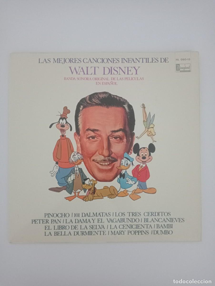Discos de vinilo: Las Mejores Canciones Infantiles de Walt Disney. B S O de Las Pel&iacute;culas en espa&ntilde;ol 1970 LP
