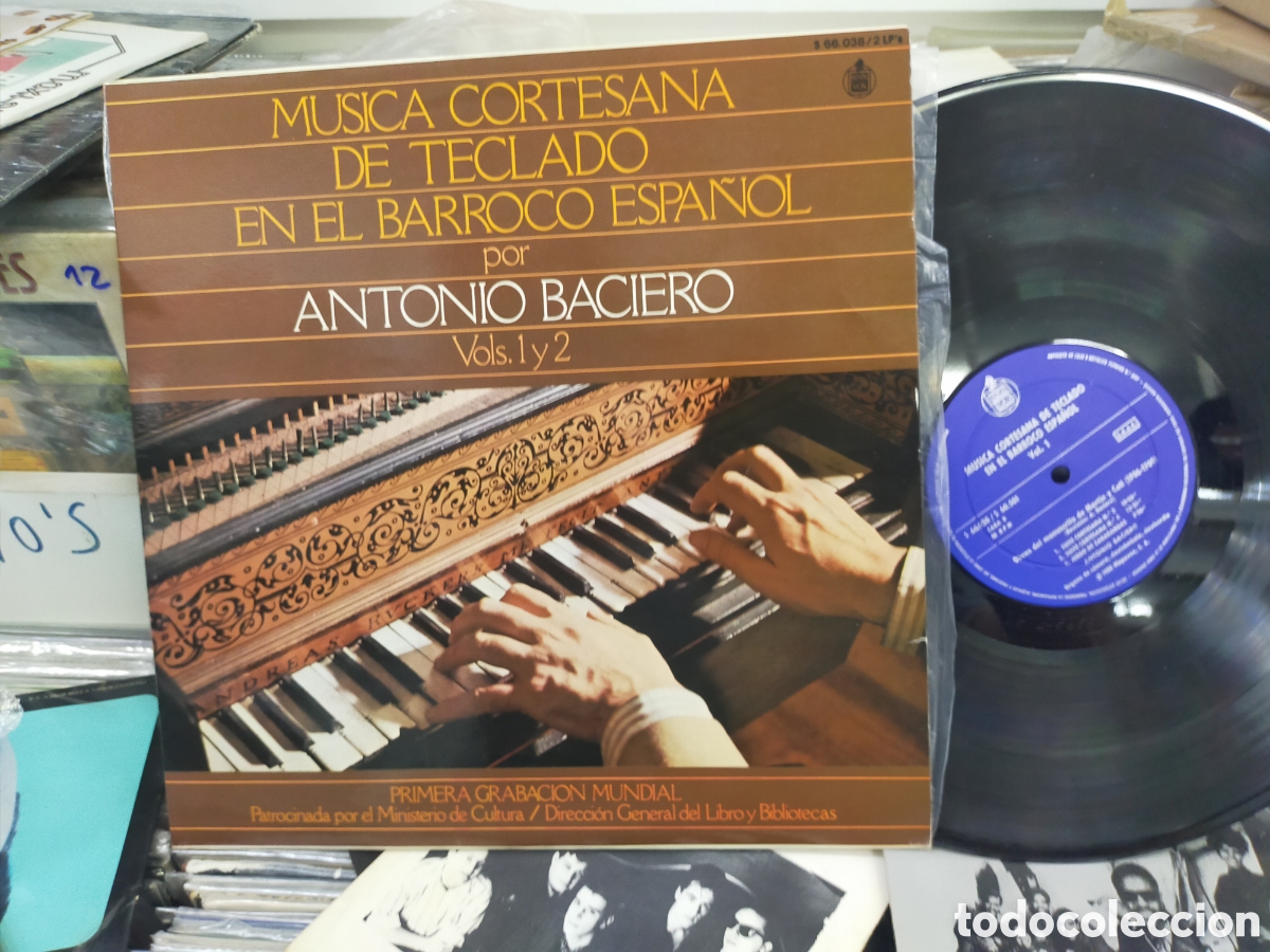 Discos de vinilo: Antonio baciero doble LP m&uacute;sica cortesana de teclado barroco espa&ntilde;ol vol.1 y 2 1980 carpeta doble