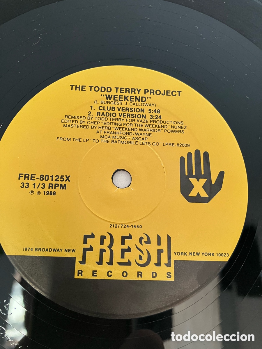 Discos de vinilo: Todd Terry Project - Just Wanna Dance/Weekend - Foto 4