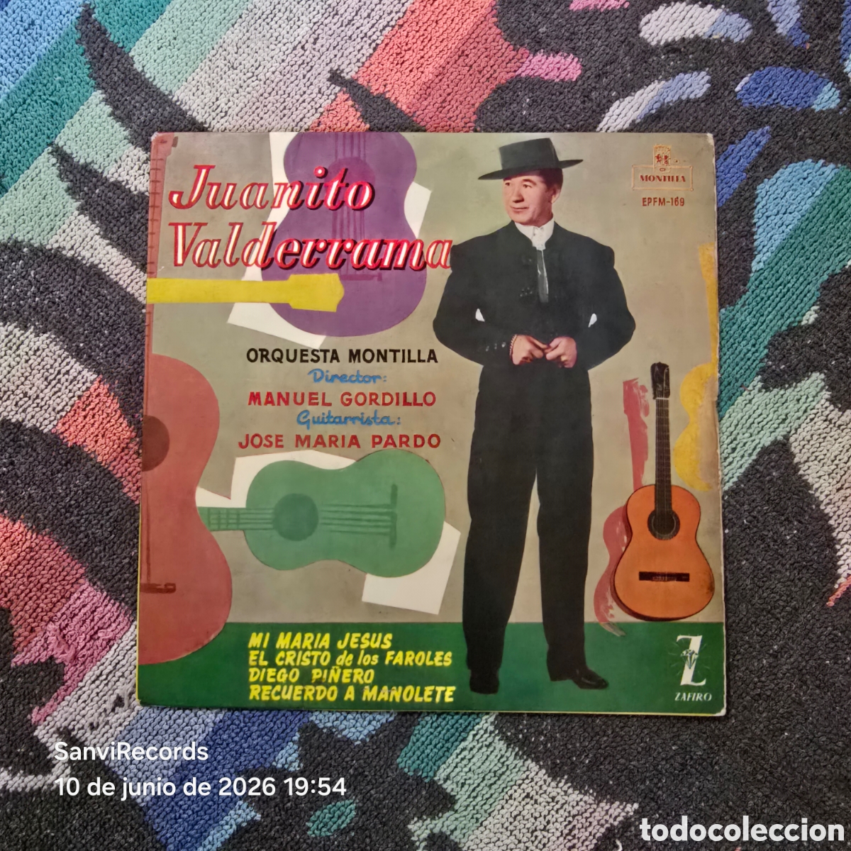 Discos de vinilo: [EP] JUANITO VALDERRAMA, ORQUESTA MONTILLA: MI MAR&Iacute;A JES&Uacute;S (MONTILLA, ZAFIRO) (1969)