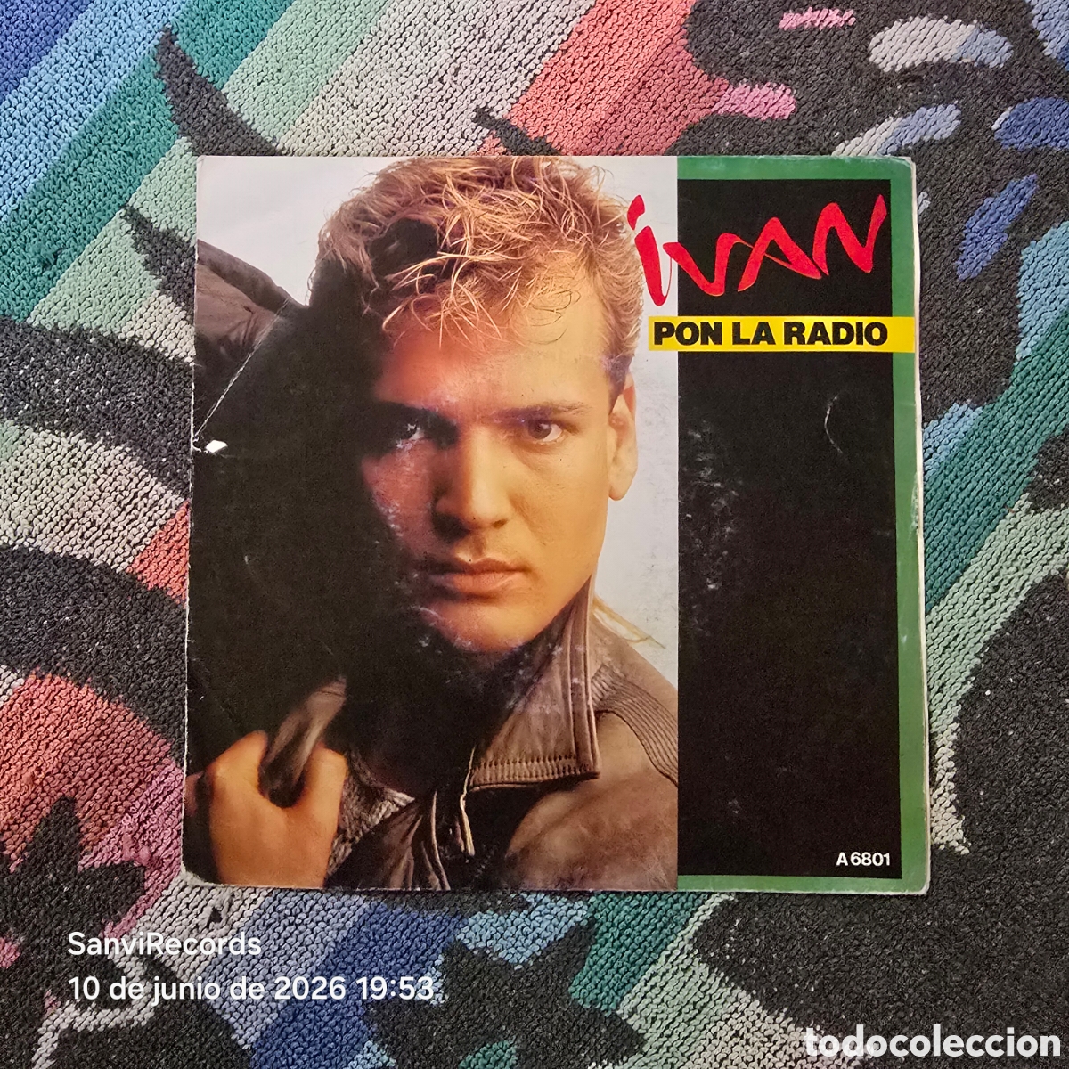 Discos de vinilo: [SINGLE] IVAN: PON LA RADIO - YA NO PUEDO DETENERME (CBS) (1985)