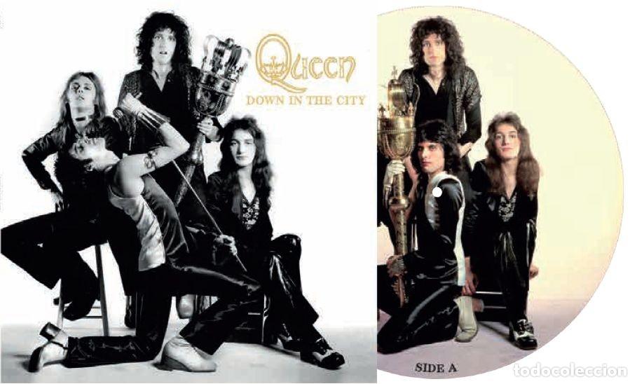 Discos de vinilo: Queen &rdquo;Down In The City&rdquo; LP Picture disc con portada, edici&oacute;n numerada USA 1974