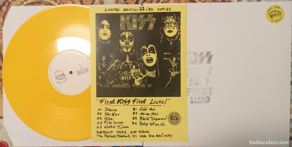 Discos de vinilo: Kiss - First Kiss First Licks! 1lp live in Usa in 1974, numbered edition in colored vinyl, htf!!!