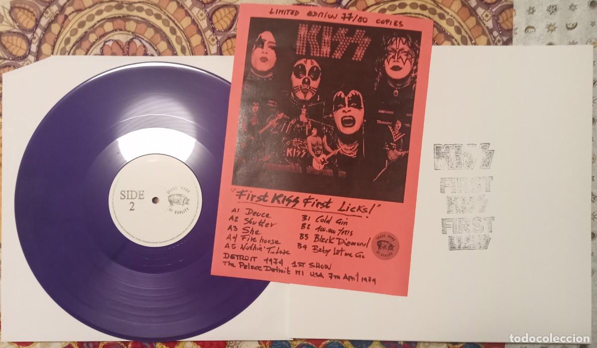 Discos de vinilo: Kiss - First Kiss First Licks! 1lp live in Usa in 1974, numbered edition in colored vinyl, htf!!!