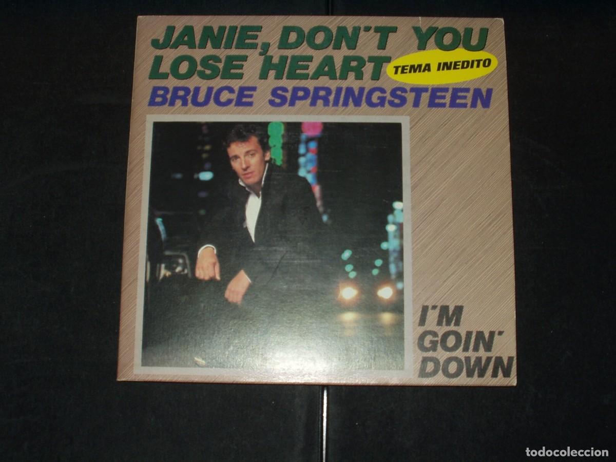 Discos de vinilo: BRUCE SPRINGSTEEN SINGLE JANIE,DON'T YOU LOSE HEART , COMPLETO CON POSTALES