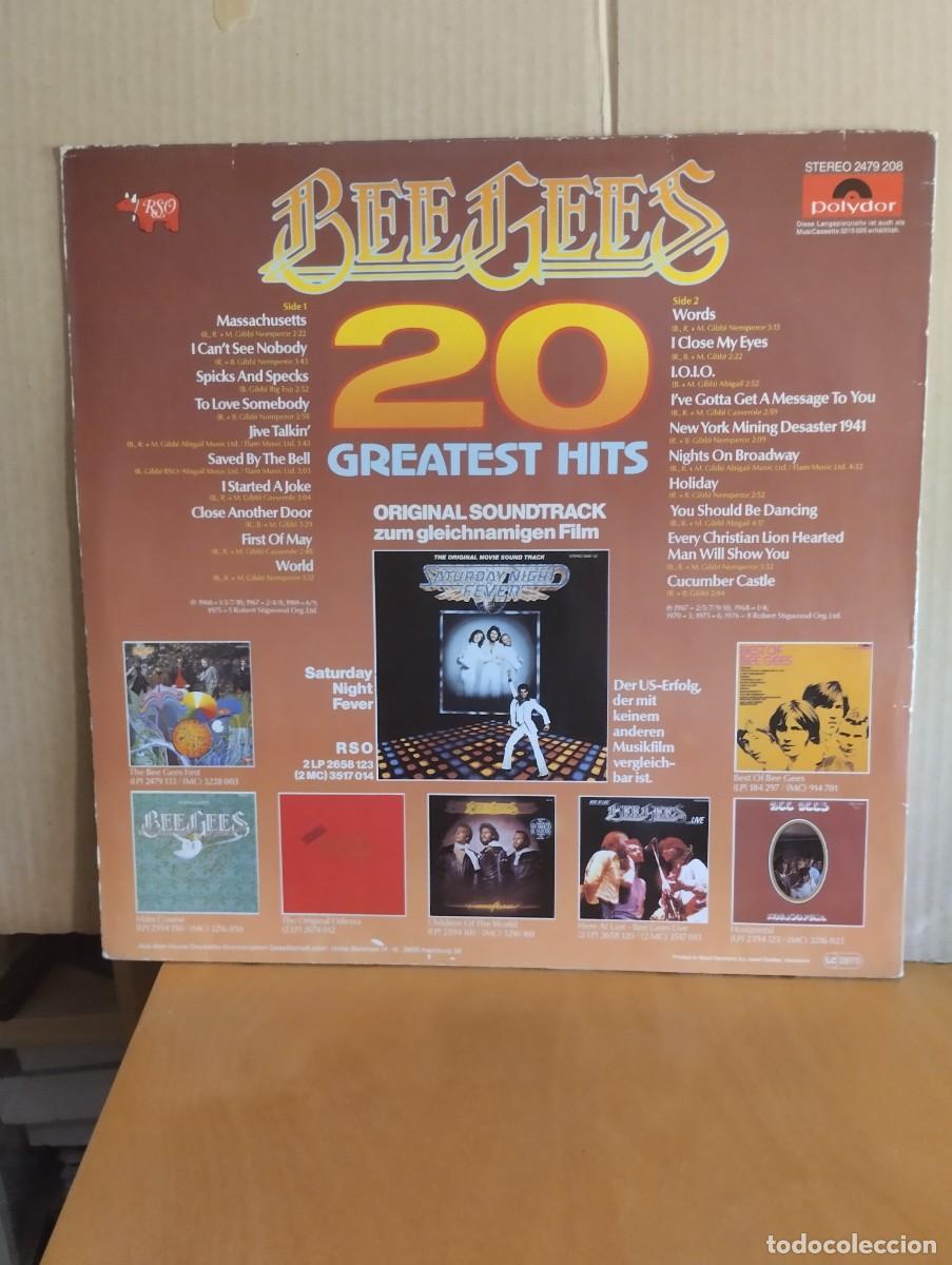 Discos de vinilo: BEE GEES ----- 20 GREATEST HITS - Foto 2