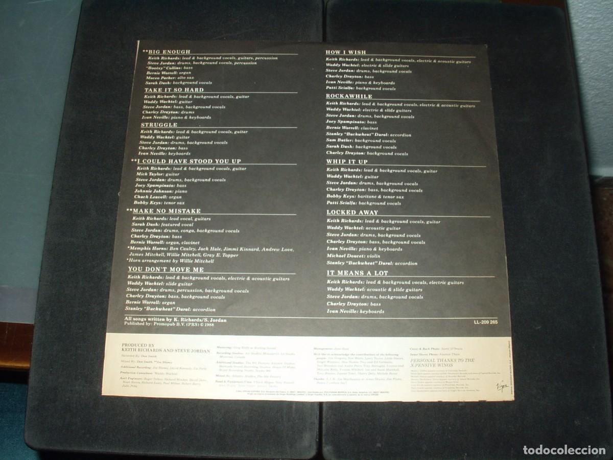 Discos de vinilo: KEIT RICHARDS LP TALK IS CHEAP ROLLING STONES. - Foto 4