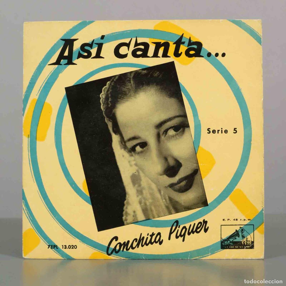 Discos de vinilo: EP. Asi canta... Conchita Piquer - Serie 5 - La Voz de su Amo