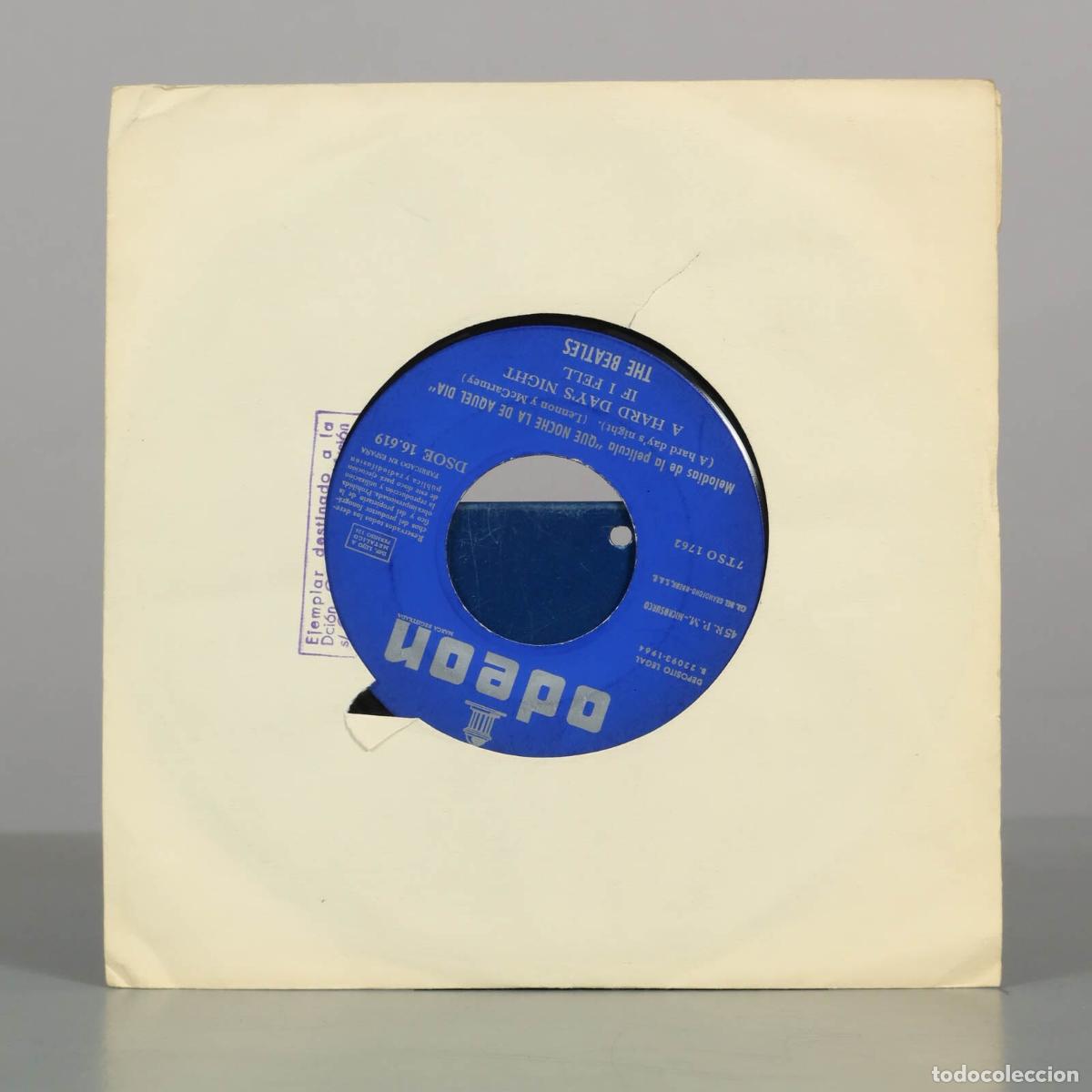 Discos de vinilo: EP. Qu&eacute; Noche La De Aquel D&iacute;a / If I Fell - The Beatles. MUESTRA