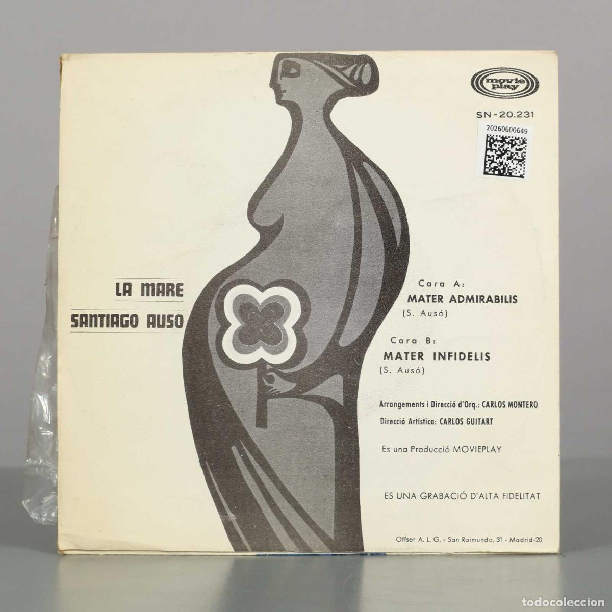 Discos de vinilo: SINGLE. La Mare - Santiago Aus&oacute; - Foto 2