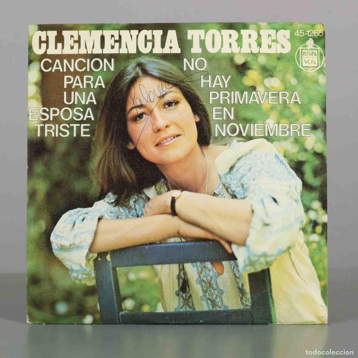 Discos de vinilo: SINGLE. Canci&oacute;n para una esposa triste / No hay primavera en noviembre - Clemencia Torres