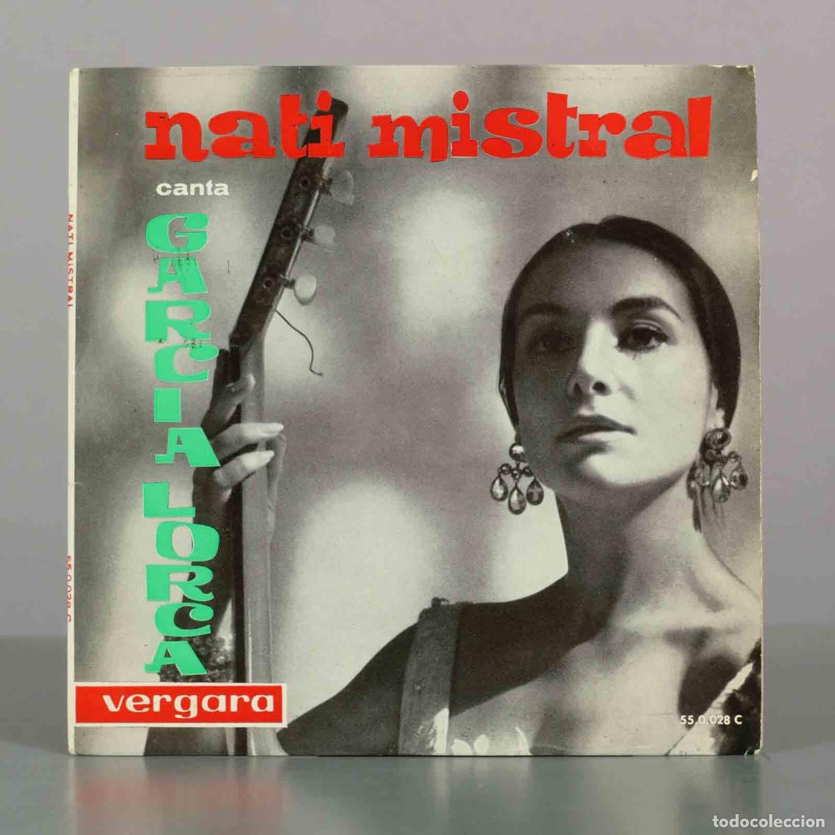 Discos de vinilo: EP. Canta Garc&iacute;a Lorca - Los mozos de Monle&oacute;n - El Zorongo - Los pelegrinitos - NATI MSITRAL