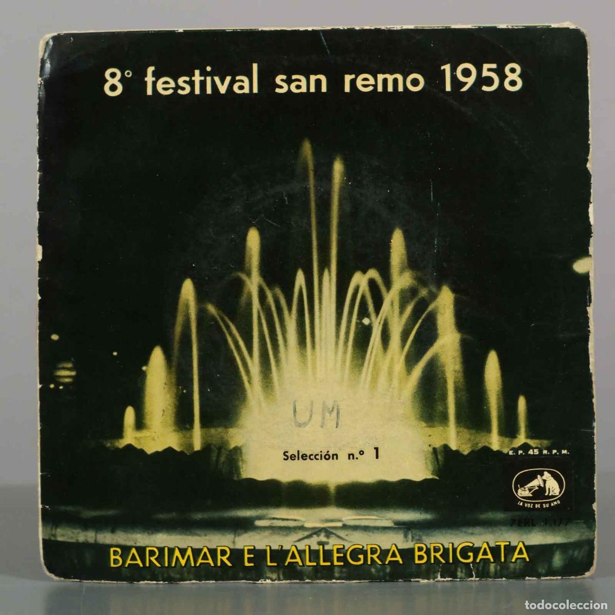 Discos de vinilo: EP. Festival San Remo - Barimar e l&acute;Allegra Brigata