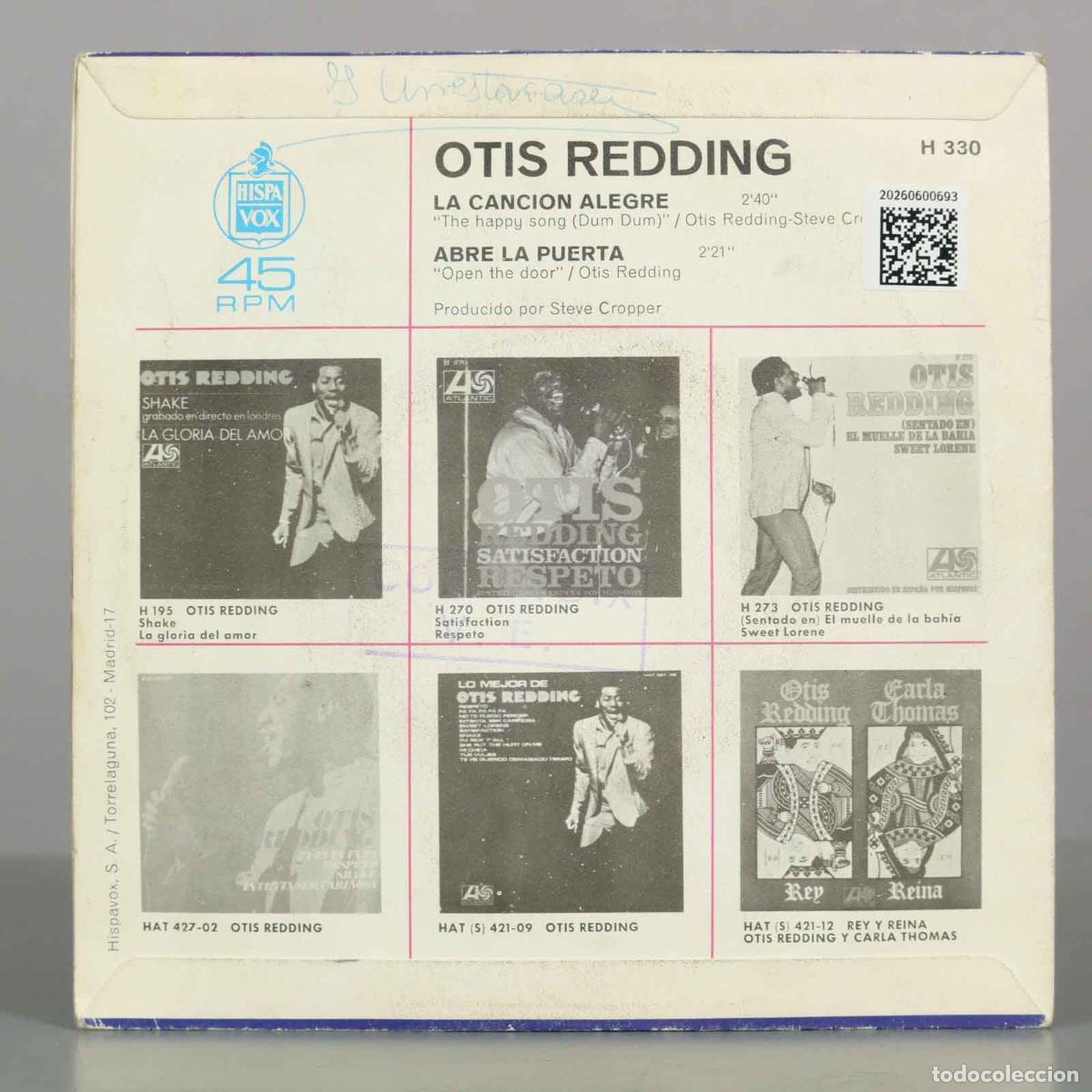 Discos de vinilo: SINGLE. La Canci&oacute;n Alegre / Abre la Puerta - Otis Redding - Foto 2