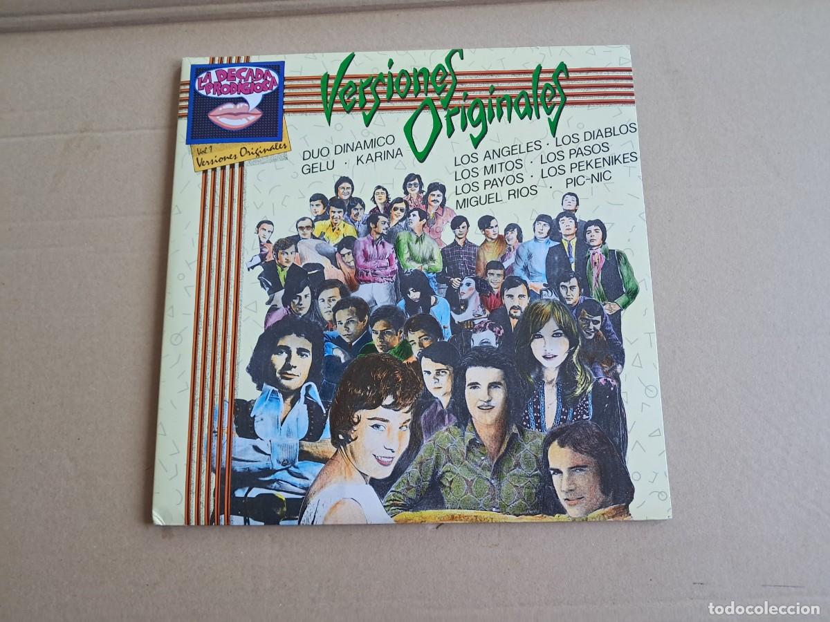 Discos de vinilo: VARIOS ARTISTAS - VERSIONES ORIGINALES DE LA DECADA PRODIGIOSA DOBLE LP GATEFOLD 1986