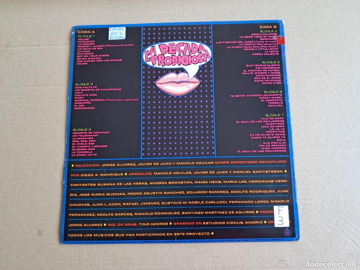 Discos de vinilo: LA DECADA PRODIGIOSA - LA DECADA PRODIGIOSA LP 1985 - Foto 8