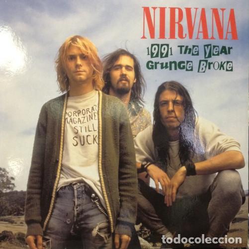 Discos de vinilo: LP NIRVANA - 1991 The Year Grunge Broke - Discos Toro Salvaje NRV101 - BLUE marbled vinyl (M-/M-)