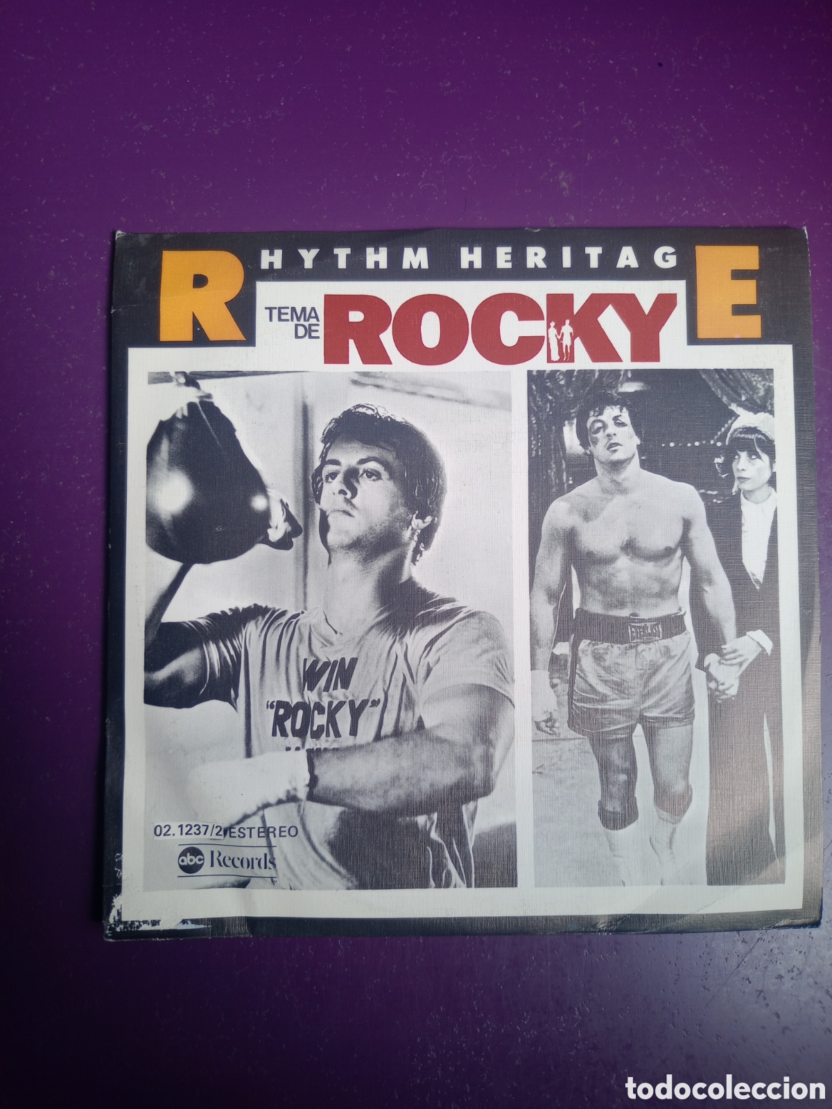 Discos de vinilo: RHYTHM HERITAGE Sg MEDITERRANEO 1978 tema de rocky BSO/ last night on earth SYLVESTER STALLONE