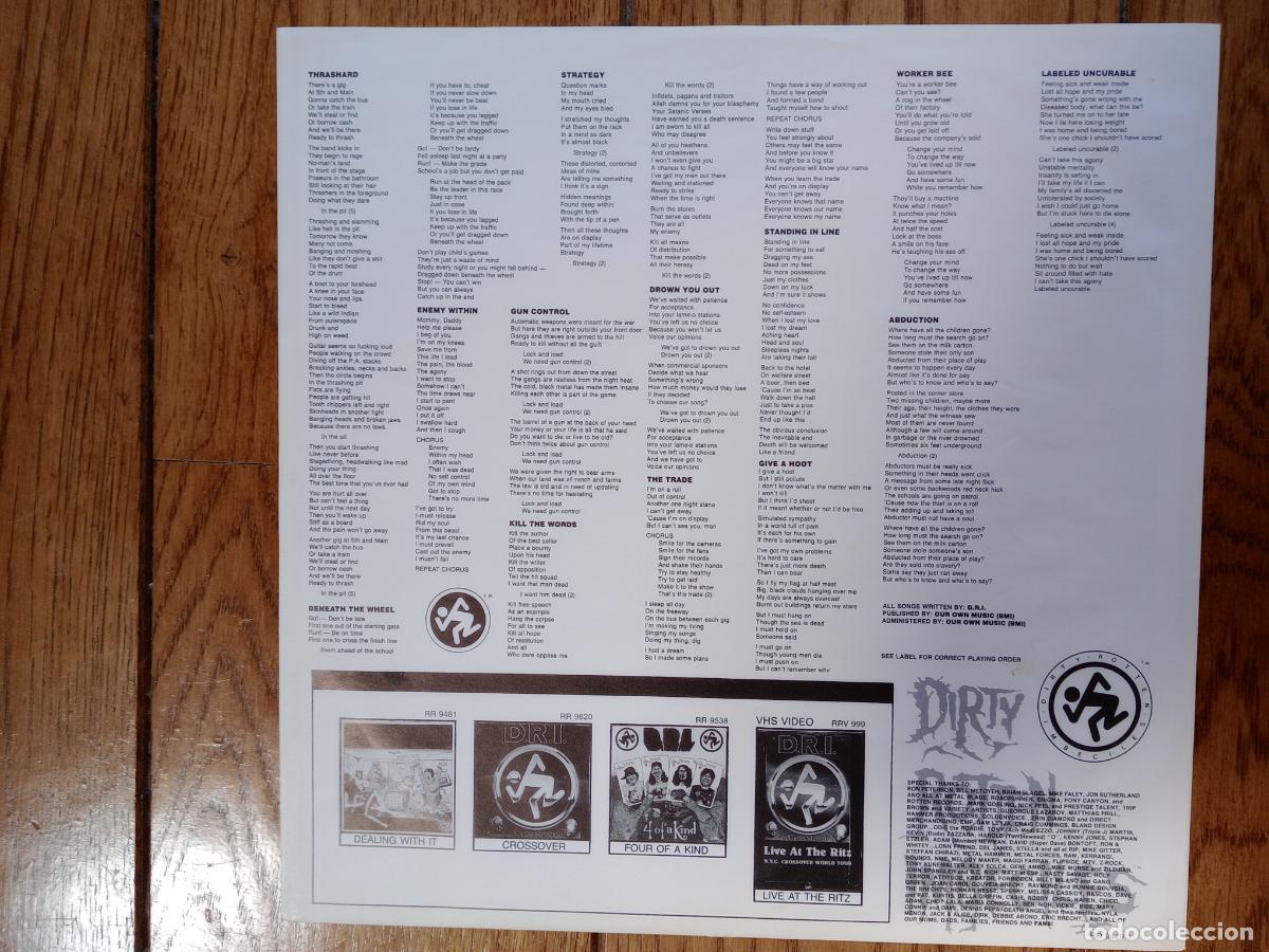 Discos de vinilo: D.R.I. - thrash zone - Foto 3