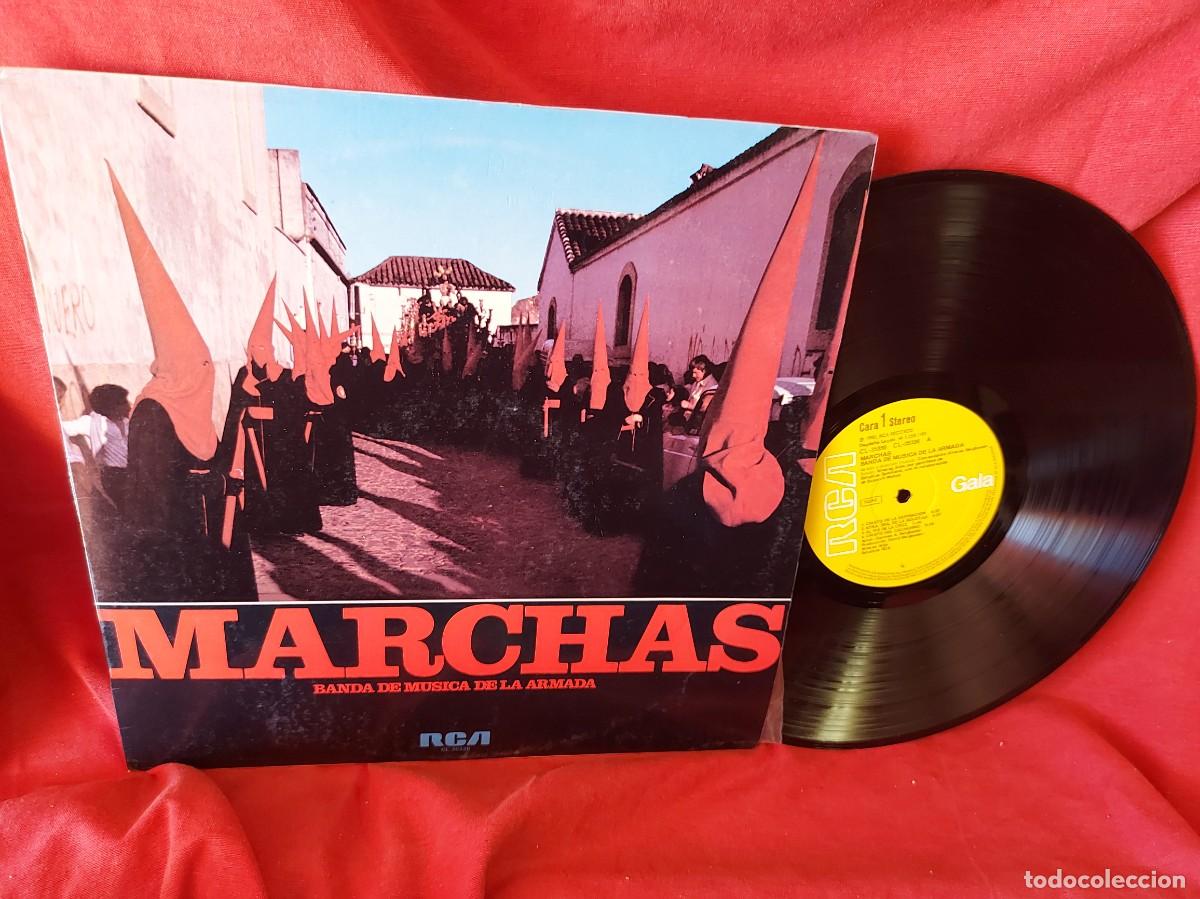 Discos de vinilo: LP MARCHAS BANDA DE M&Uacute;SICA DE LA ARMADA 1981 ( PEDIDOS M&Iacute;NIMOS 10 &euro; ) CAJA N.&ordm; 4 - LP