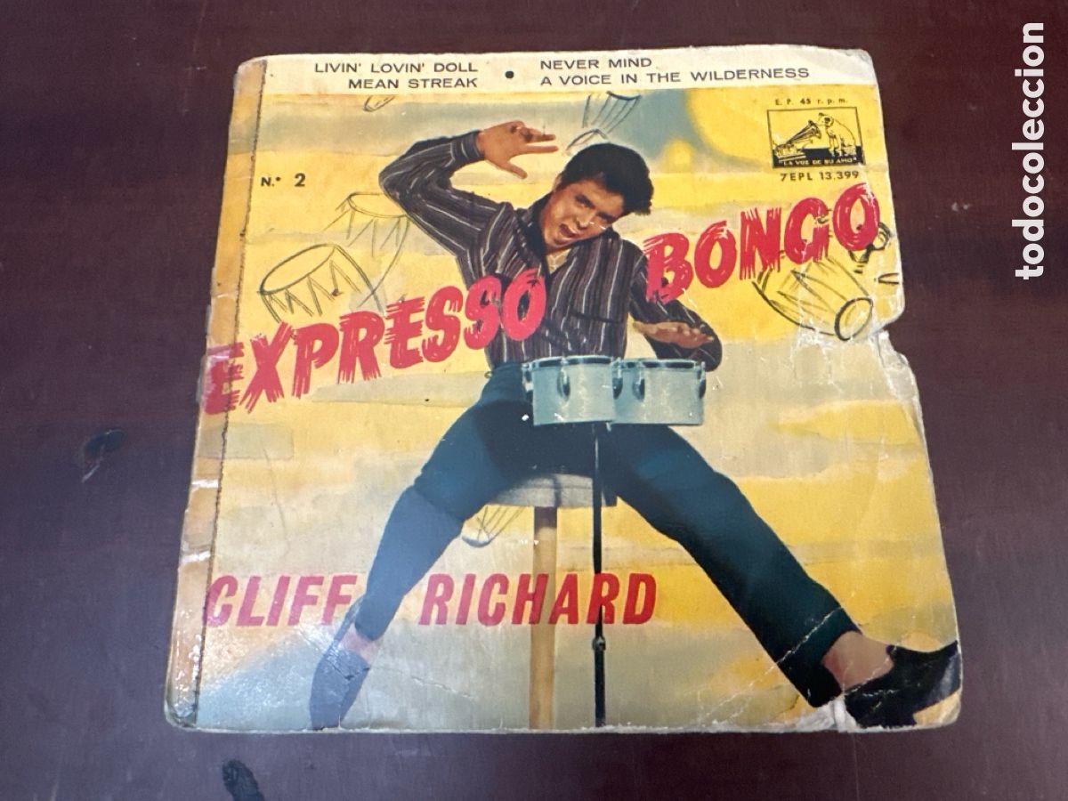 Discos de vinilo: CLIFF RICHARD - EXPRESSO BONGO - LIVIN' LOVIN' DOLL + 3 - EDICION ESPA&Ntilde;OLA - LA VOZ DE SU AMO 1960