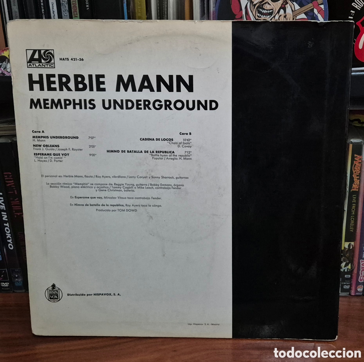 Discos de vinilo: Herbie Mann &ndash; Memphis Underground Lp Spain 1969 - Foto 2