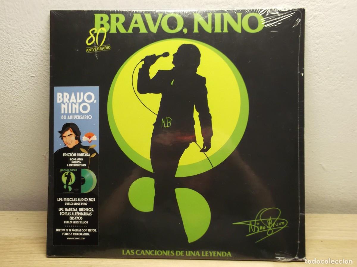 Discos de vinilo: Bravo, Nino. Canciones de Una Leyenda. 80 Aniversario -Vinilos Color Verde 2 x LP NUEVO PRECINTADO