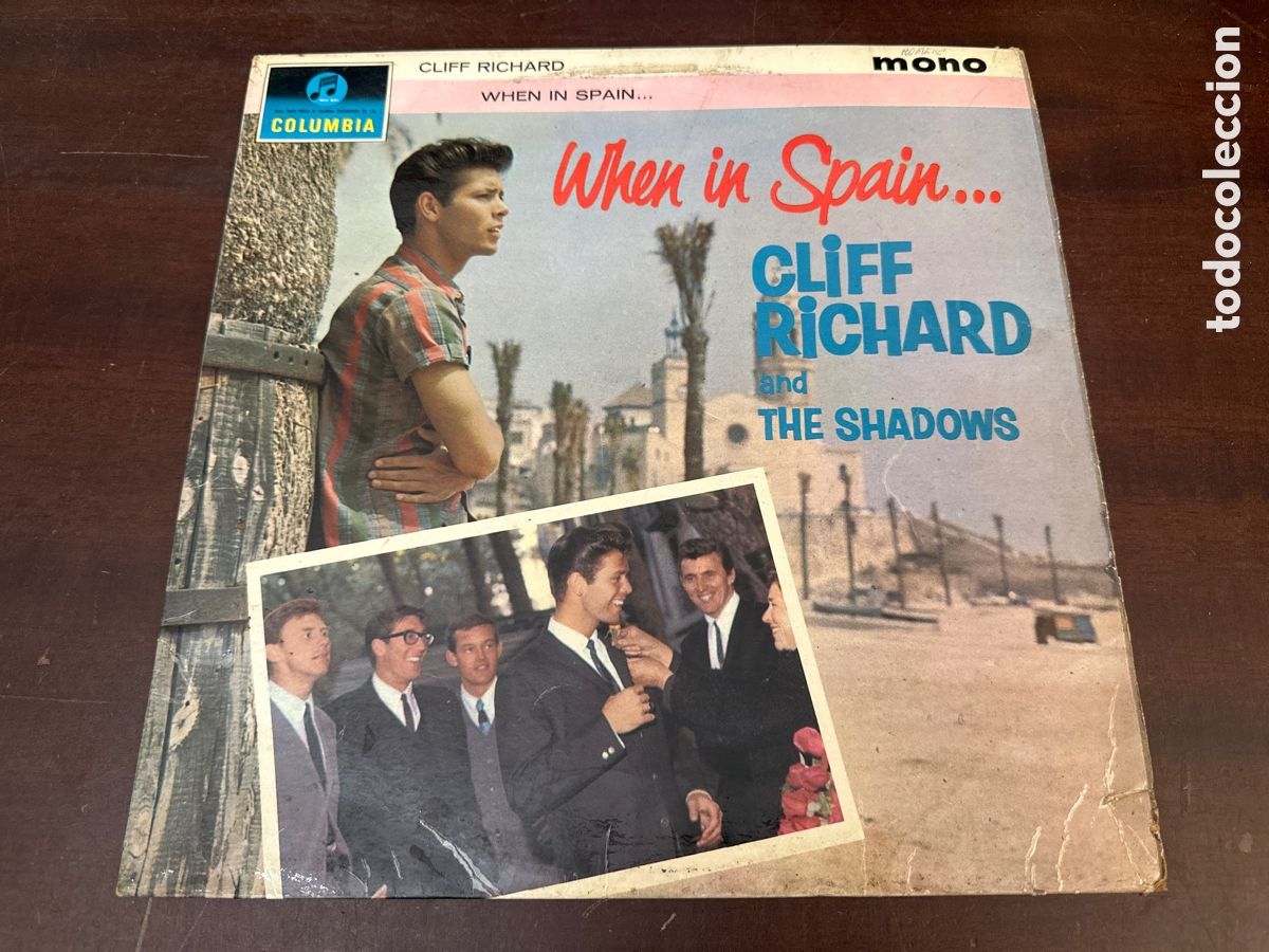 Discos de vinilo: CLIFF RICHARD AND THE SHADOWS - WHEN IN SPAIN... LP - ORIGINAL INGLES - COLUMBIA RECORDS 1963 - MONO