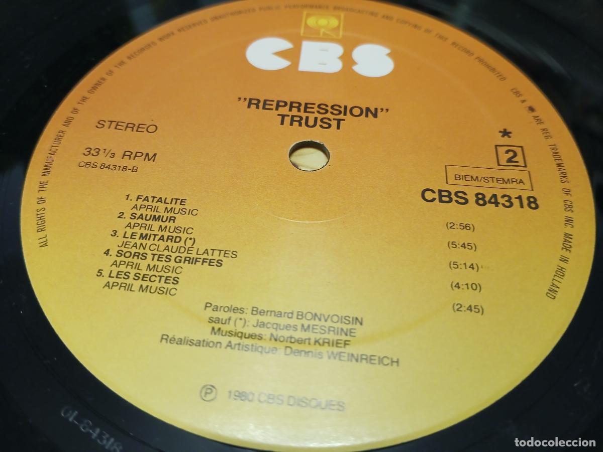 Discos de vinilo: Trust &ndash; Repression- (1980) LP disco vinilo - Foto 3