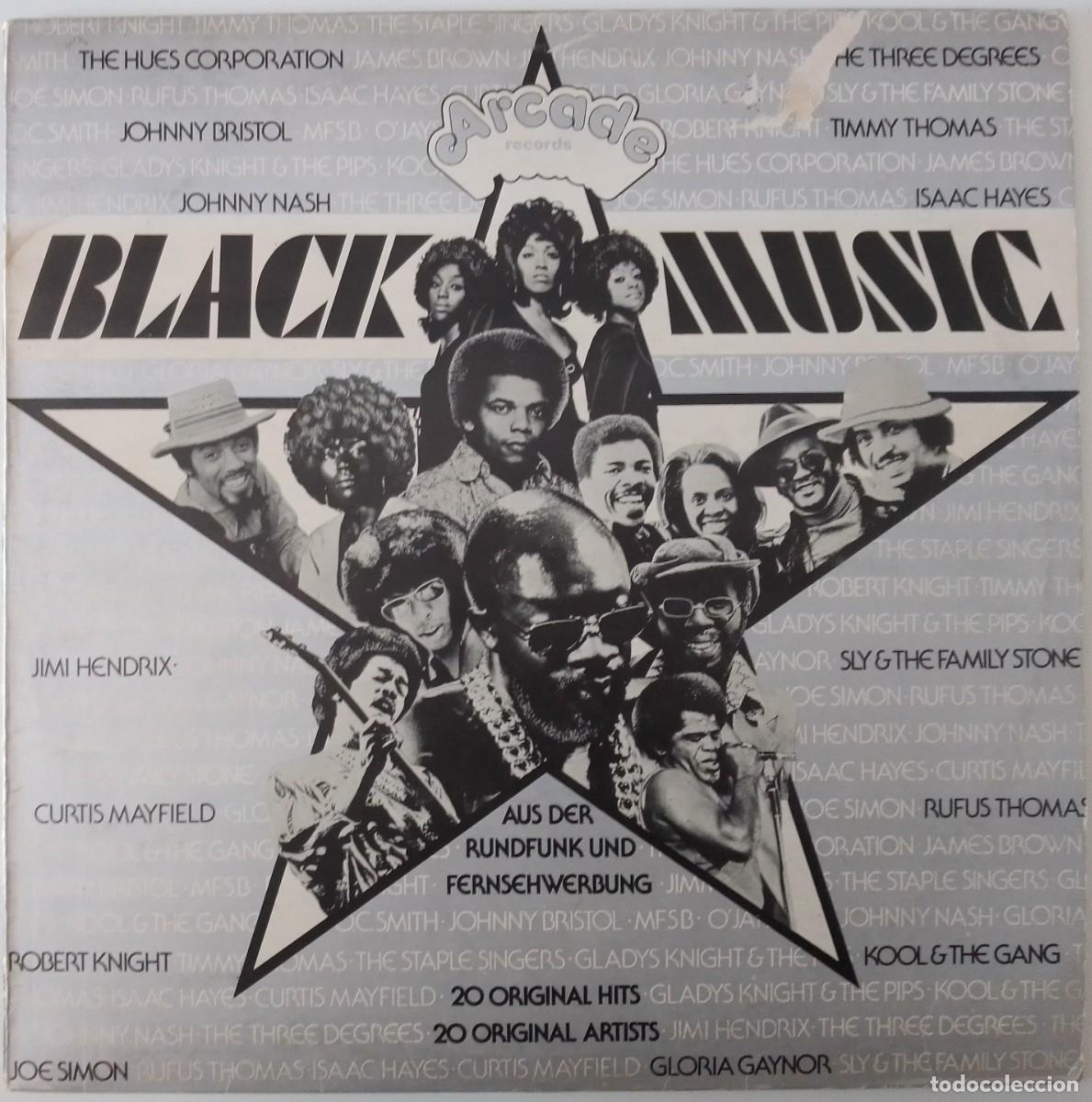 Discos de vinilo: Various...Black Music. ( Arcade Records 1974) Germany. Soul, Funk, Disco.