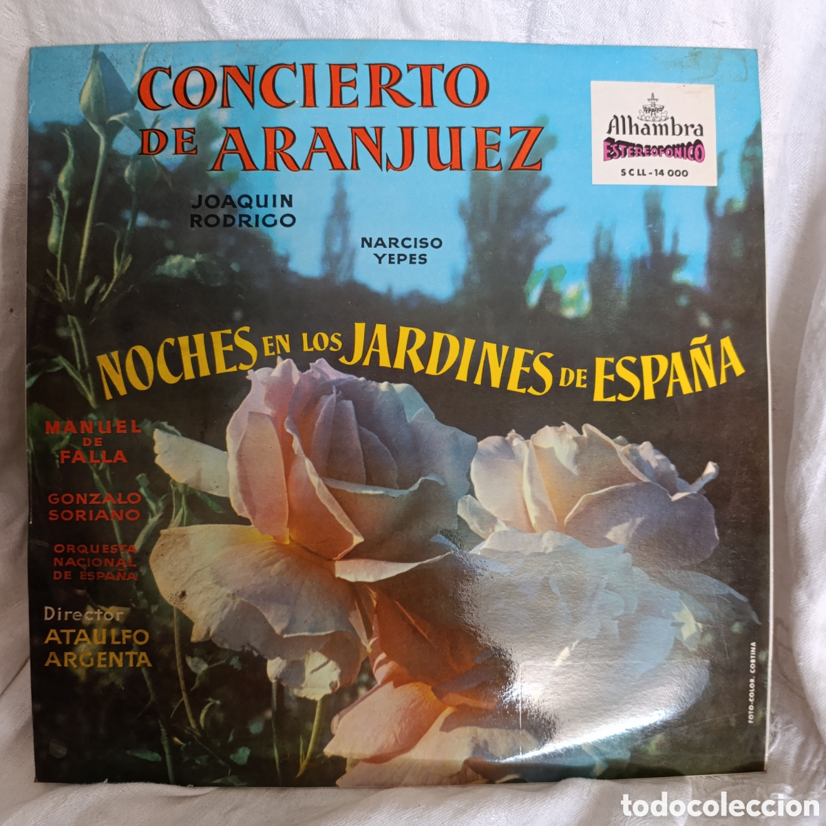 Discos de vinilo: Concierto de Aranjuez de Joaqu&iacute;n Rodrigo y Noches en los jardines de Espa&ntilde;a de Manuel de Falla.1958