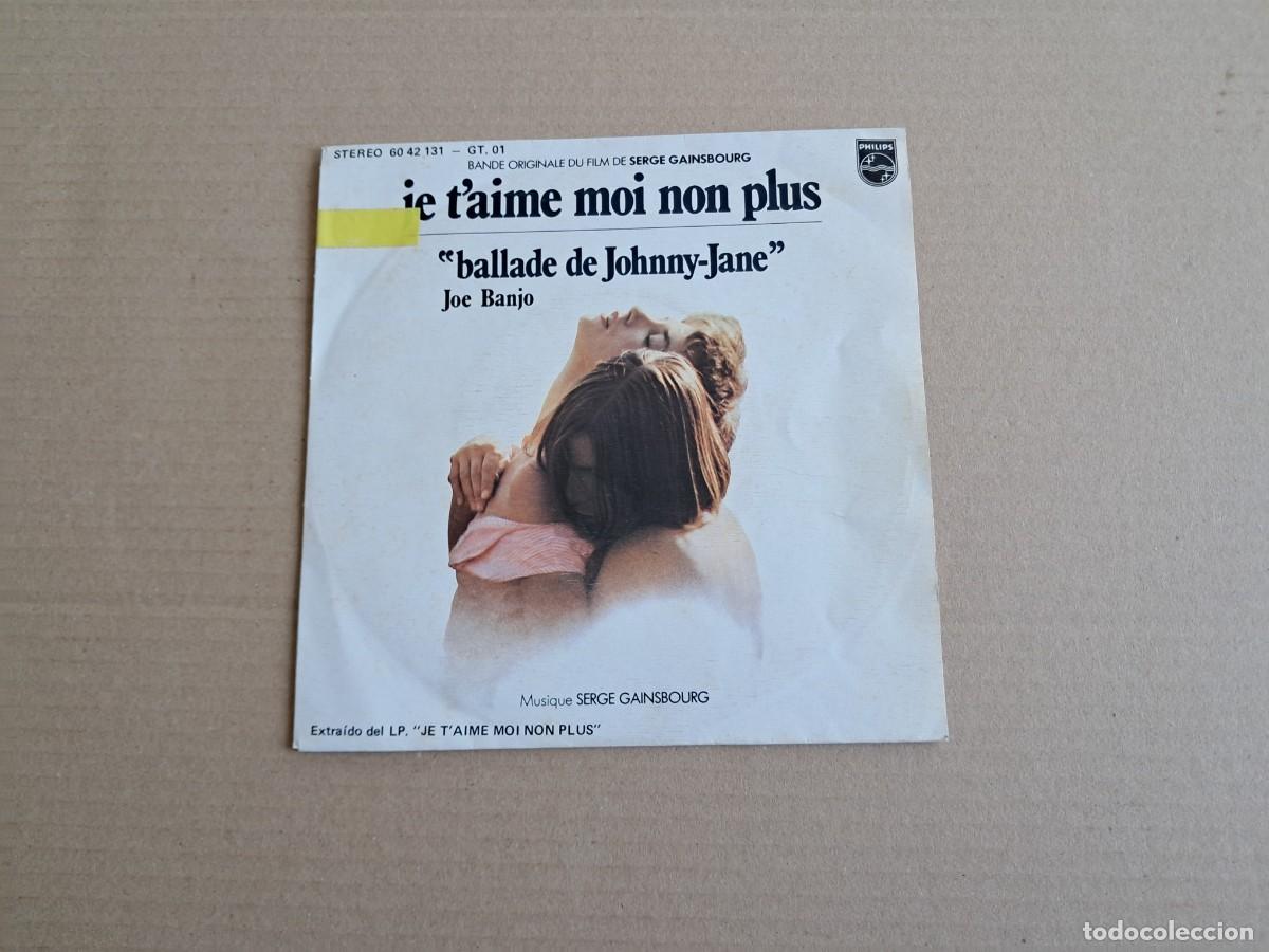 Discos de vinilo: BANDA SONORA - JE T&acute;AIME MOI NON PLUS SINGLE PROMOCIONAL 1976 EDICION ESPA&Ntilde;OLA