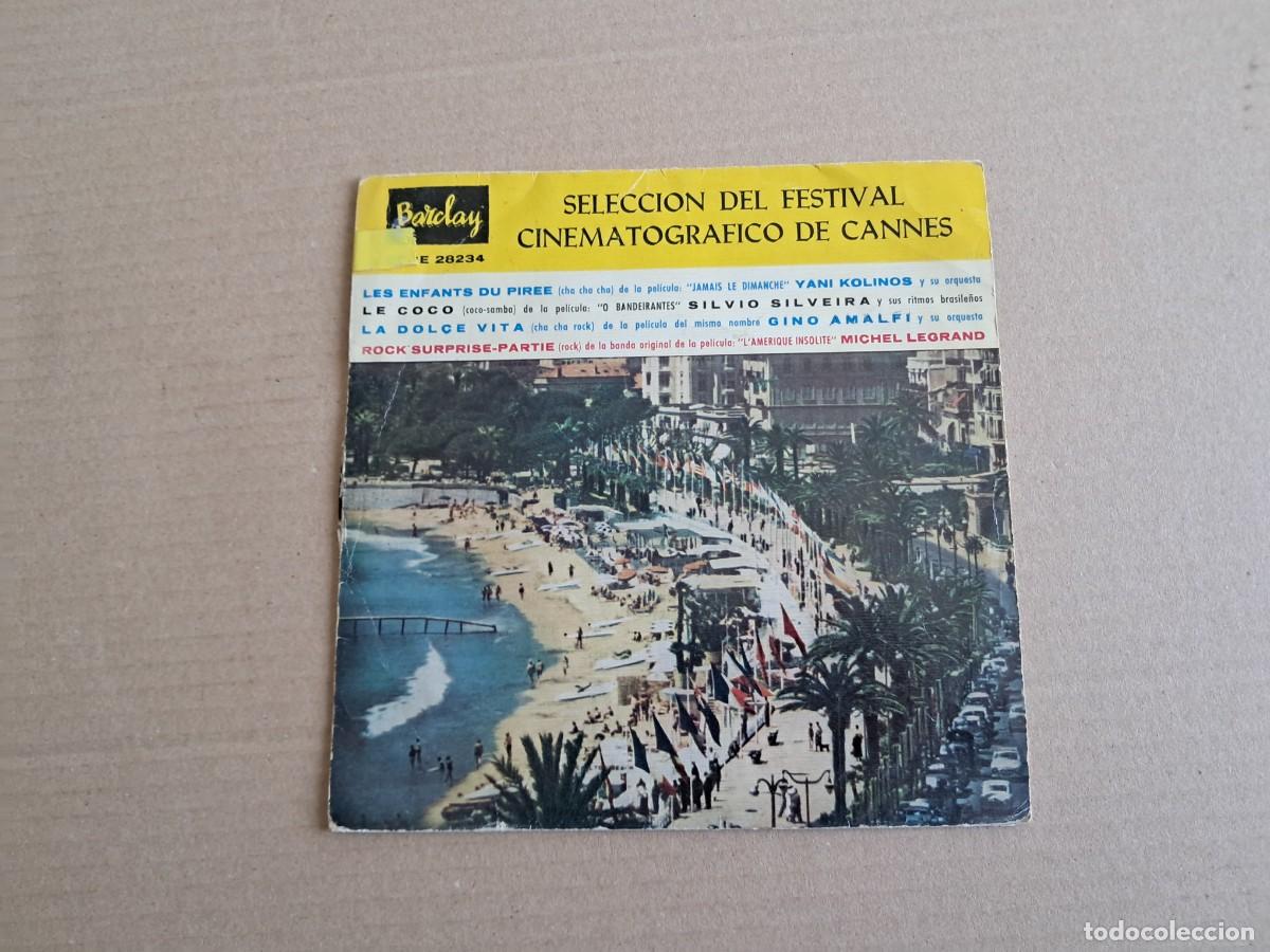 Discos de vinilo: BANDA SONORA - SELECCION DEL FESTIVAL CINEMATOGRAFICO DE CANNES EP 4 TEMAS EDICION ESPA&Ntilde;OLA
