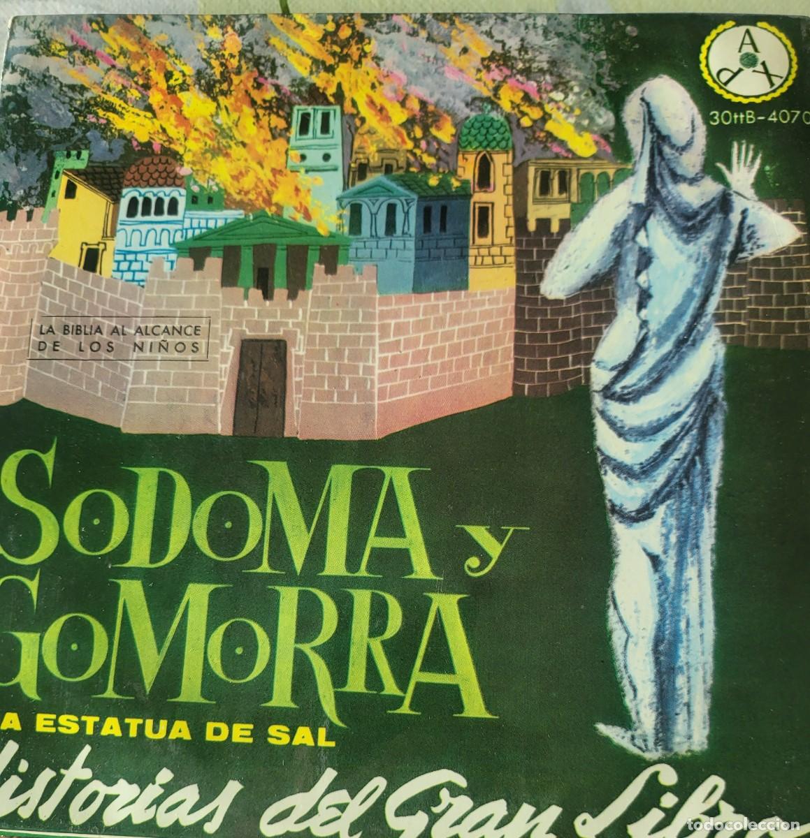 Discos de vinilo: Sodoma y Gomorra Ep sello Pax editado en Espa&ntilde;a a&ntilde;o 1962 Historias del gran libro...