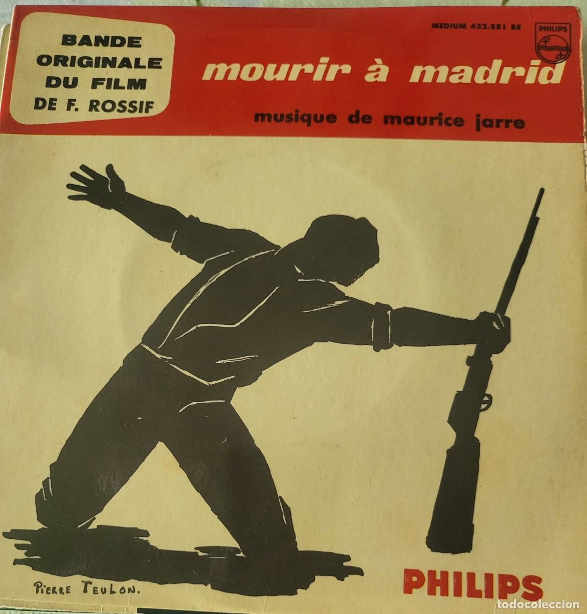 Discos de vinilo: Maurice Jarre Ep sello Philips editado en Francia del film Morir en Madrid...