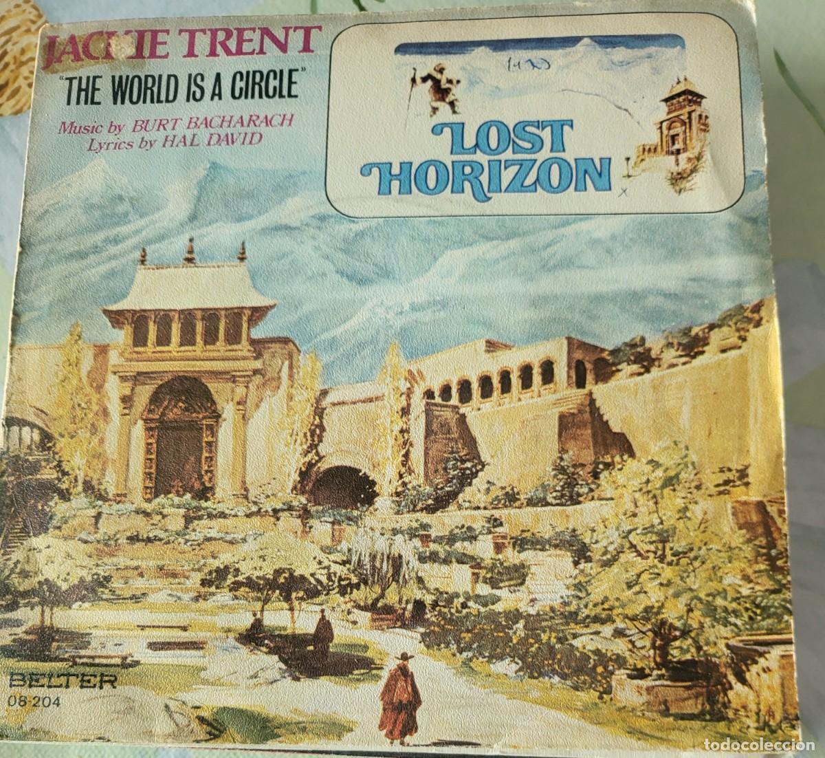 Discos de vinilo: Jackie Trent single sello Belter editado en Espa&ntilde;a a&ntilde;o 1973 del film Lost Horizon...
