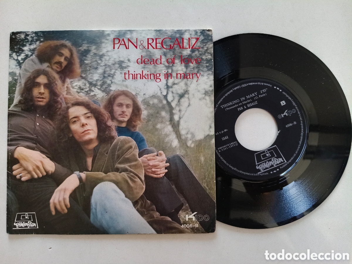 Discos de vinilo: Pan Y Regaliz - Dead Of Love / Thinking In Mary - SG DIMENSION 1971 // SPAIN PROG PSYCH