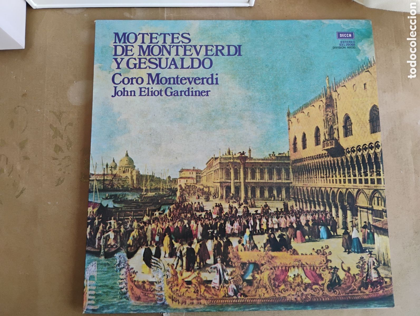 Discos de vinilo: Monteverdi, Gesualdo: Motetes. Coro Monteverdi, John Elliot Gardiner. Decca