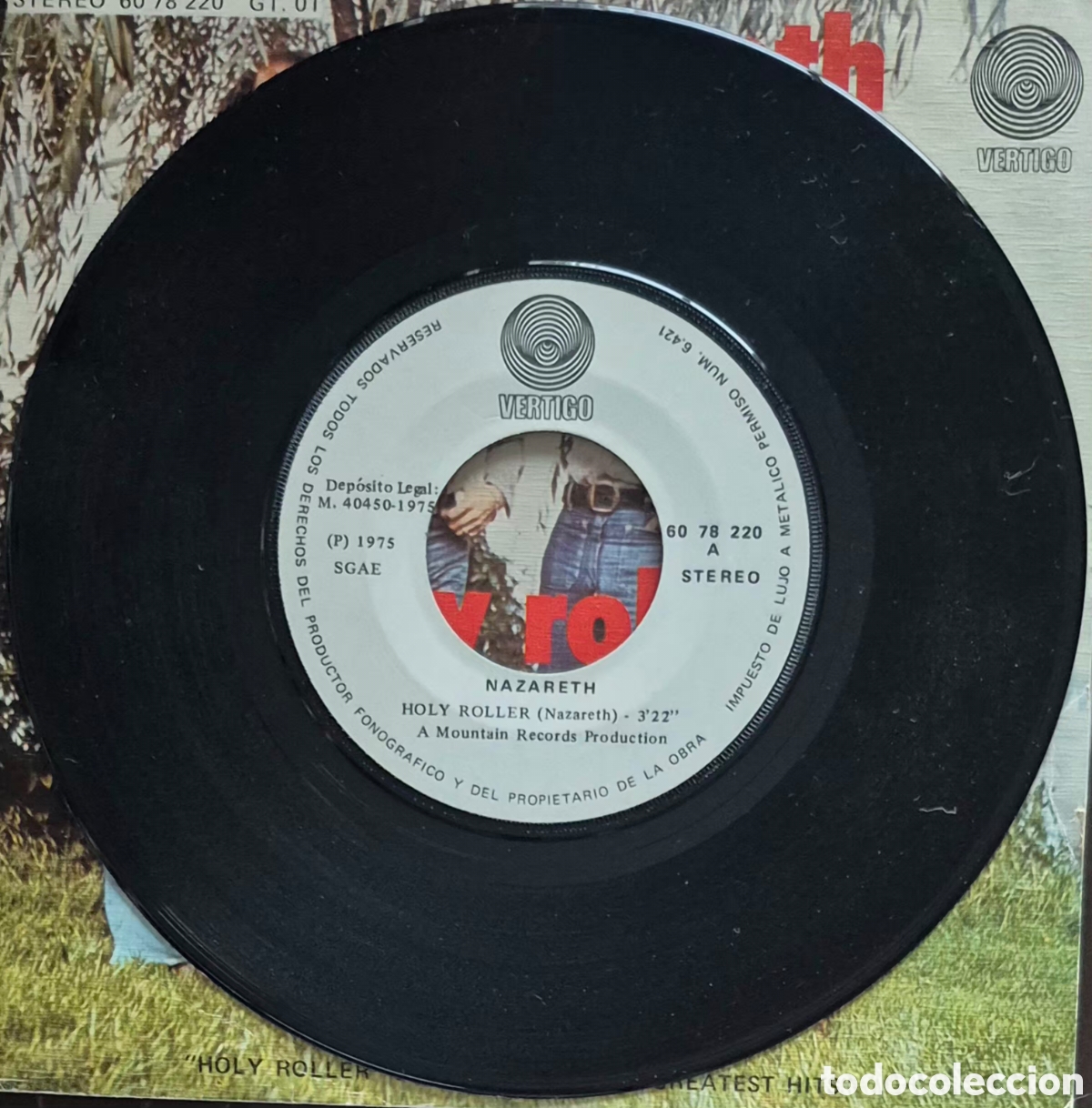 Discos de vinilo: SINGLE - NAZARETH - HOLY ROLLER - 1975 ESPA&Ntilde;A - Foto 3