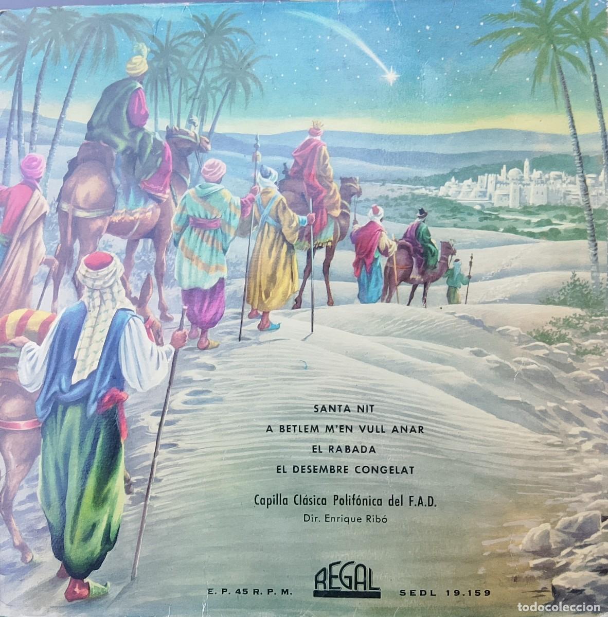 Discos de vinilo: Villancicos. Capilla Cl&aacute;sica Polif&oacute;nica del F.A.D. Vinilo EP.