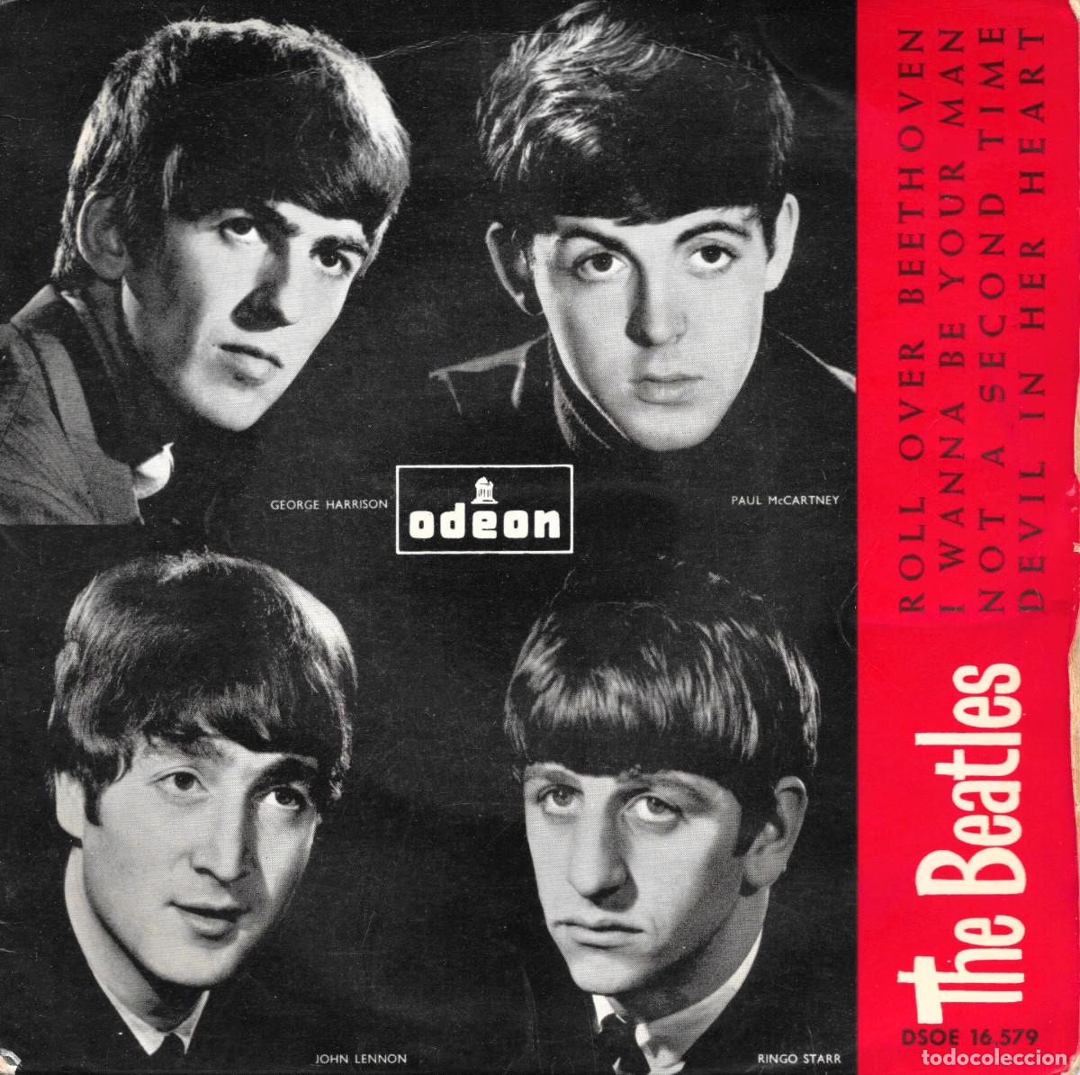 Discos de vinilo: EP Beatles - Roll over Beethoven / I wanna be your man / Not a second time / Devil in her heart