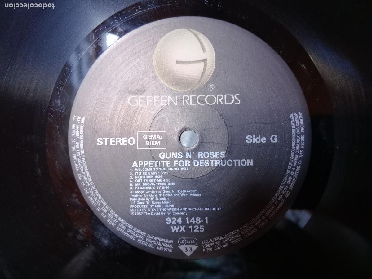 Discos de vinilo: Guns N Roses - appetite for destruction - Foto 5