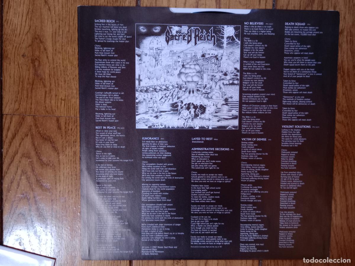 Discos de vinilo: Sacred Reich - ignorance - Foto 4
