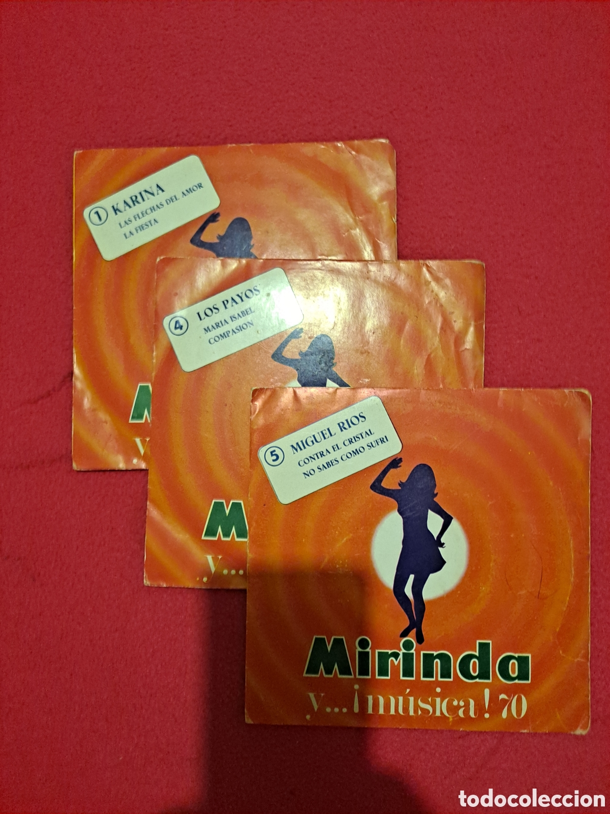 Discos de vinilo: Lote 3 vinilos singles Mirinda