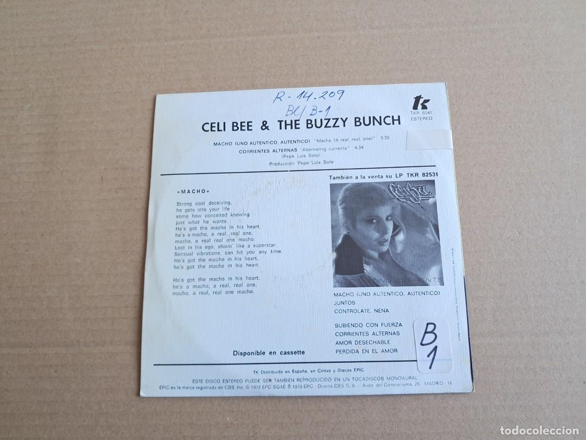 Discos de vinilo: CELI BEE & THE BUZZY BUNCH - MACHO SINGLE 1978 EDICION ESPA&Ntilde;OLA - Foto 3