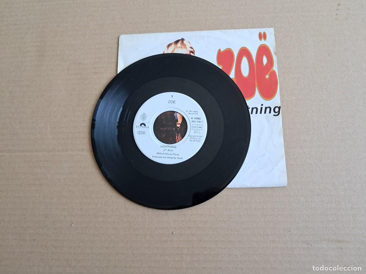 Discos de vinilo: ZOE - LIGHTNING SINGLE 1991 EDICION EUROPEA - Foto 2