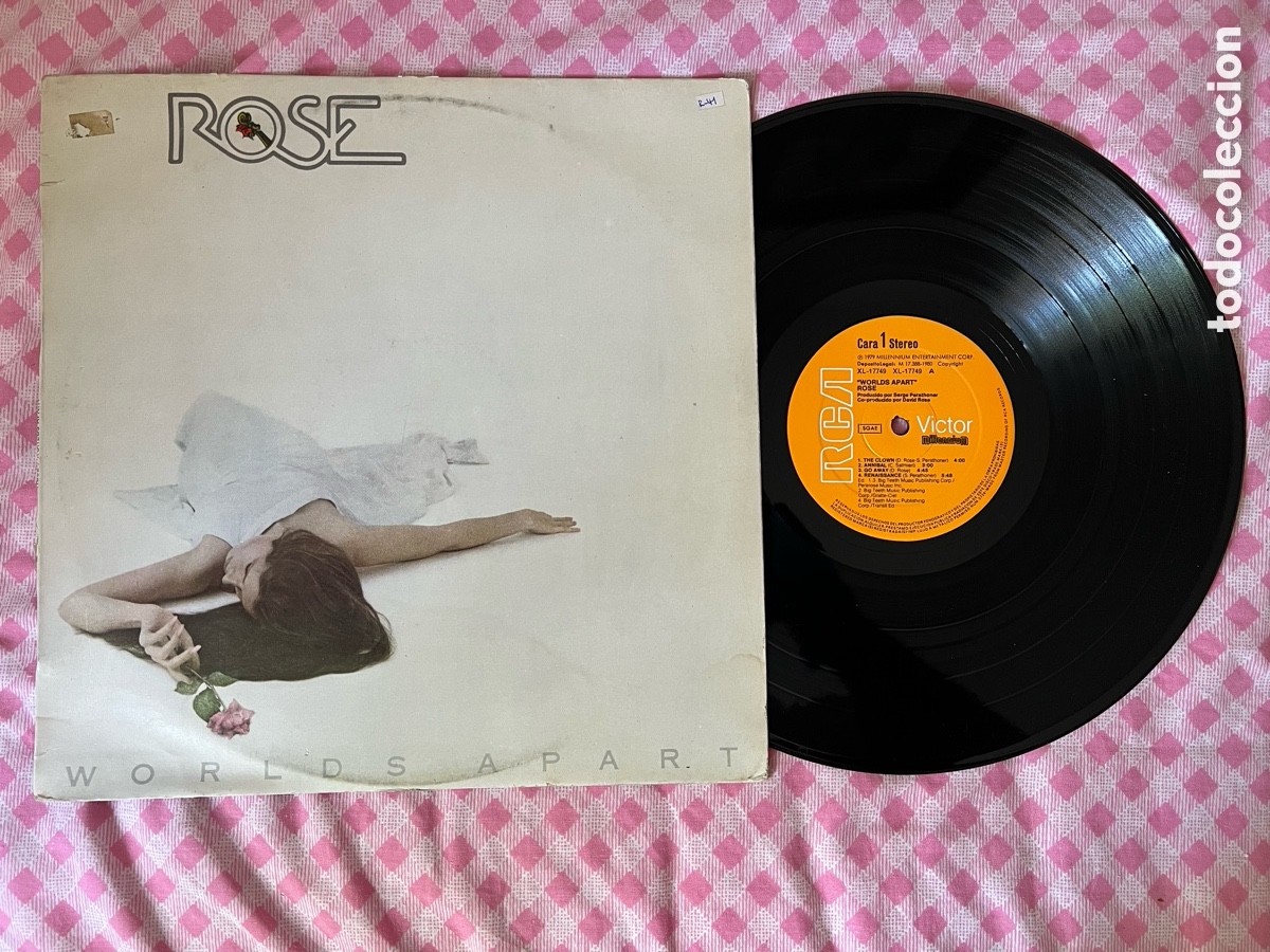 Discos de vinilo: LP Rose Worlds Apart, RCA 1979 Millennium records